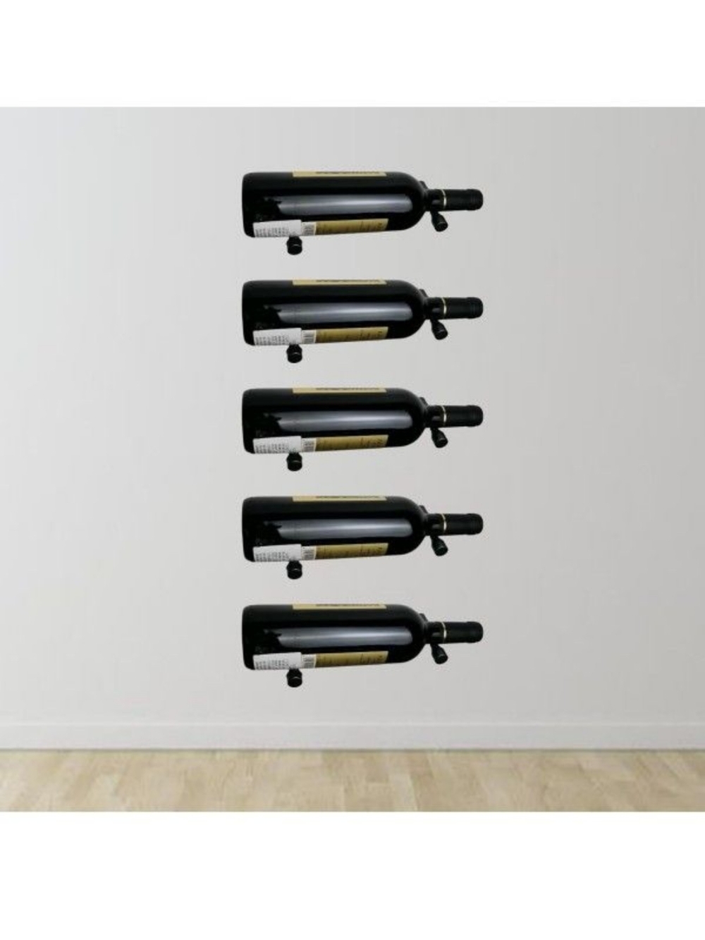 5 Bottle Single Display Matte Black Vino Pins